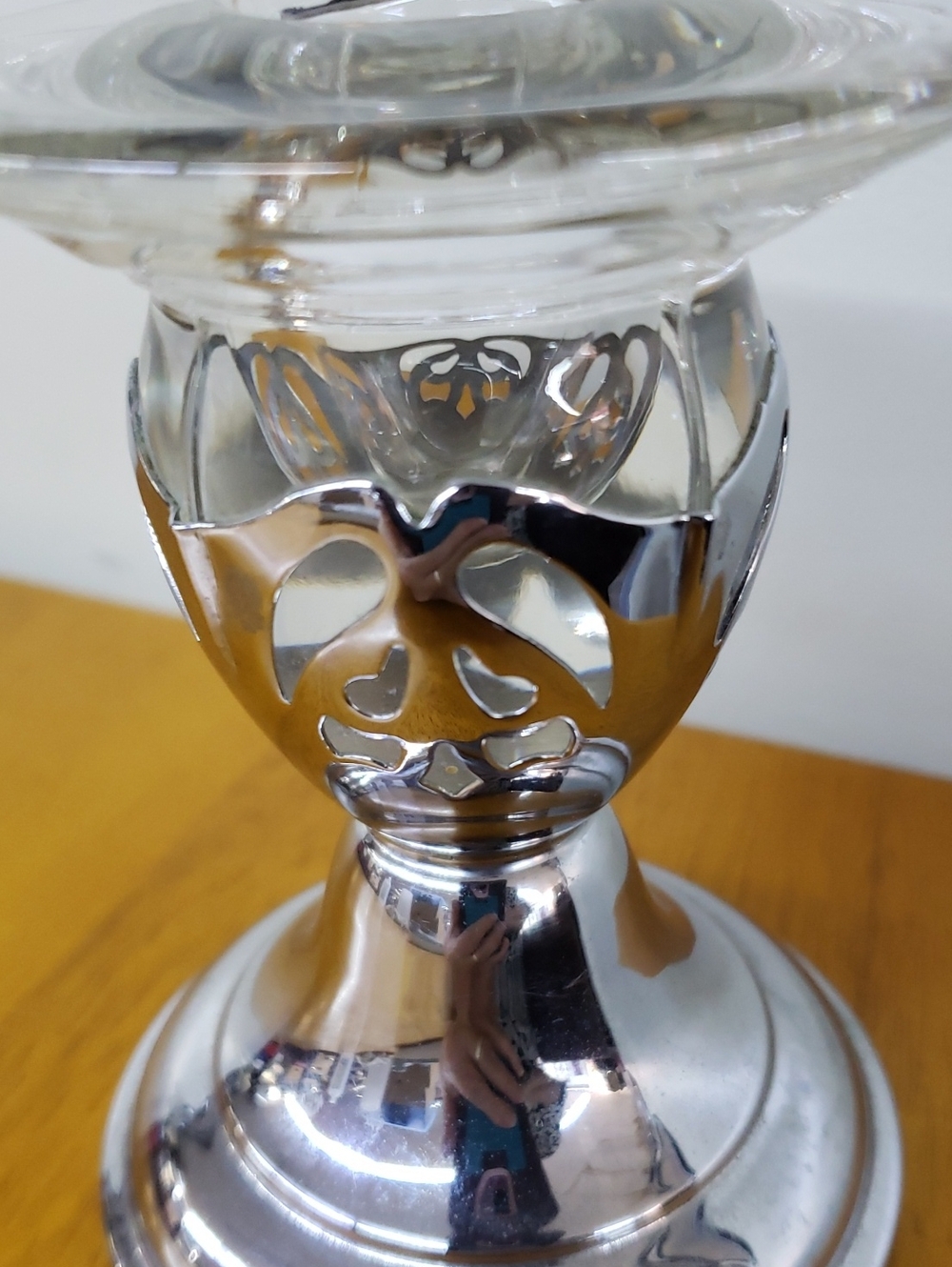Farber Bros Krome Kraft Deco Candlestick HMYS1